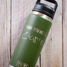 Load image into Gallery viewer, Customer Supplied Tumbler - Hand Writing Engraving