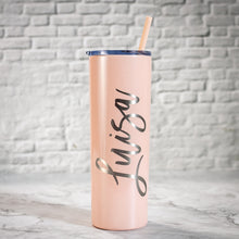 Load image into Gallery viewer, 20oz Skinny Tumbler - Glitter Blush
