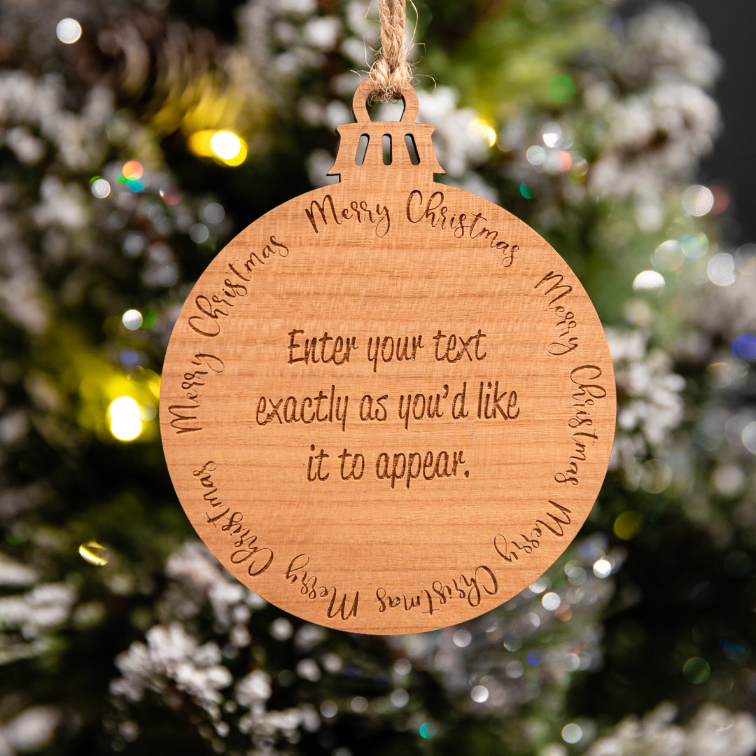 Custom Ornament - Merry Christmas