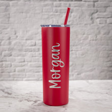 Load image into Gallery viewer, 20oz Skinny Tumbler - Lipstick Red
